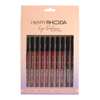 Hilary Rhoda T Hilary Rhoda Lip Definer Lip Liner Set of 10 1.2g Each | Smooth One Swipe Application | Long-Lasting & Smudge-Proof Formula | Matte Finish Multicolor Lip Pencil Set