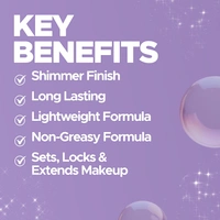 Hilary Rhoda T Hilary Rhoda Shimmer Stay Makeup Fixer 80ml Gold Shade 01 | Aloe Vera Infused Setting Spray | Long-Lasting Hold | Hydrating & Refreshing Mist | Vegan & Cruelty-Free