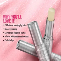 Hilary Rhoda Matte Hilary Rhoda Tinted PH Color Changing Lip Balm | Nourishing, Moisturising & Hydrating Formula for Dry & Chapped Lips | Enriched with Grape Seed Extract | Soft Natural Tint