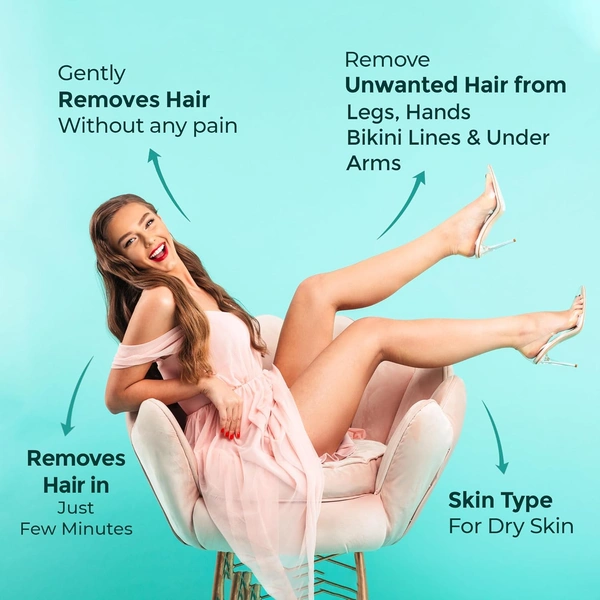 lkin Ikin Diamond Hair Remover Cream 60g of 2 pack for Skin - Bikini Hair Removal Cream for Women and Girls | Suitable for Legs, Underarms & Bikini Line