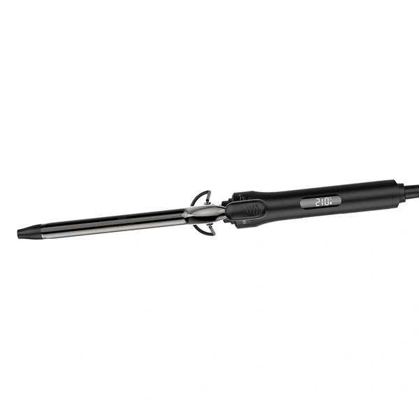 Ikonic Curling Tong 16mm Hair Curler | 8 Inch Titanium Barrel | Heat Ready Indicator, Rubber Grip, Safety Stand & Swivel Cord | Salon-Like Finish