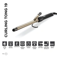 IKONIC Ikonic Curling Tong-19mm, Ceramic shine infused barrel, Digital Display, Instant Heatup, Hair Curling With swivel cord Hair Styling, For Women, All Hair Type