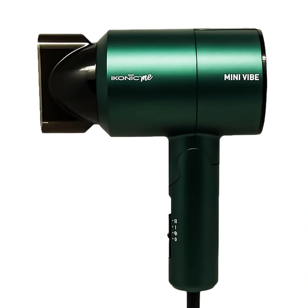 Ikonic Mini Vibe Hair Dryer 1200W - Emerald | 2 Speed Settings | Cool Shot | Overheat Protection | Compact & Travel Friendly Design | Suitable for All Hair Types