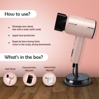 Ikonic Mini Vibe Hair Dryer 1200W - Pink | 2 Speed Settings | Cool Shot | Overheat Protection | Compact & Travel Friendly Design | Suitable for All Hair Types