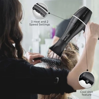 Ikonic Pro 2100+ Hair Dryer 2000W, With 3 heat & 2 speed settings, Cool Shot, Interchangeable Nozzles, Professional Styling For All Hair Type.