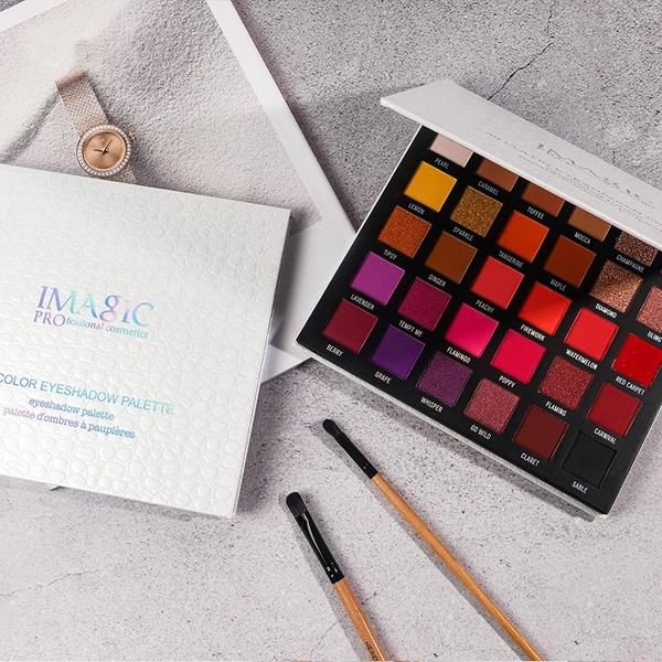 Cosluxe Imagic Professional Imagic CosluxeProfessional Galaxy Shine Eyeshadow Palette 35.8g | 30 Color Multicolor Palette | Matte, Satin & Shimmer Finish | Highly Pigmented Eye Makeup