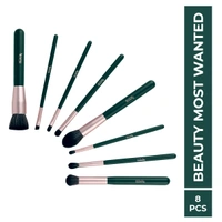 Incolor 8?Piece Makeup Brush Set | Powder, Foundation, Eyeshadow, Angled Liner, Concealer, Highlighter, Pencil & Blending Face Brushes | Soft, Durable Bristles