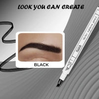 Incolor EY083 4 Forked Long Lasting Eyebrow Pencil Brown with Precision Micro-Fork Tip | Smudge-Proof & Natural Hair-Like Finish | Easy Brow Definer