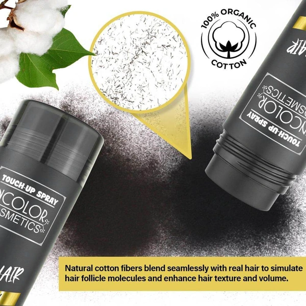 Incolor Hair Fiber Powder - Dark Brown | Instantly Covers Bald Spots & Thinning Hair | Natural-Looking Volume | Long-Lasting, Sweat & Wind Resistant Hair Concealer