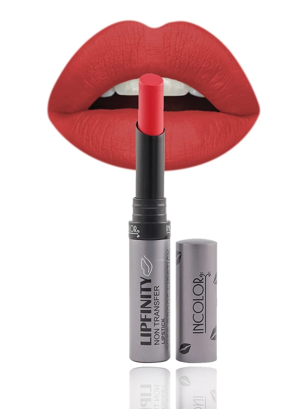 Incolor Lipfinity Color Non-Transfer Lipstick Shade 14 | Matte & Long-Lasting |Highly Pigmented & Smudge-Proof | Waterproof & Lightweight Lipstick for All-Day Wear