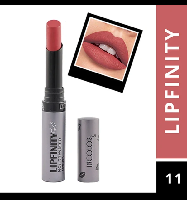 Incolor Lipfinity Non-Transfer Lipstick Shade 16 |  Intense Matte Finish | Long-Lasting Wear | Smudge-Proof & Lightweight Texture | Hydrating Formula & Travel-Friendly Size