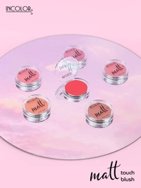 Incolor Long Lasting Matt Touch Blusher 5g Shade 04 | Smooth Matte Cheek Blush Powder, Lightweight, Blendable & Buildable Color for Long-Lasting Natural Finish