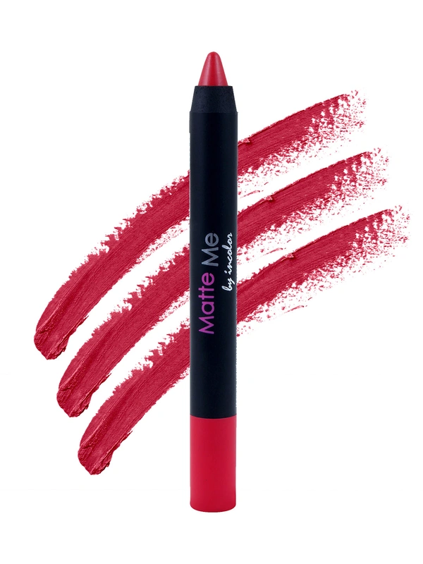 Incolor Matte Me Crayon Pencil Lipstick 11 Cocktail| Vibrant Matte Finish & Creamy Texture | Long-Lasting Wear & Precise Crayon Design | Lightweight Formula for All-Day Comfort