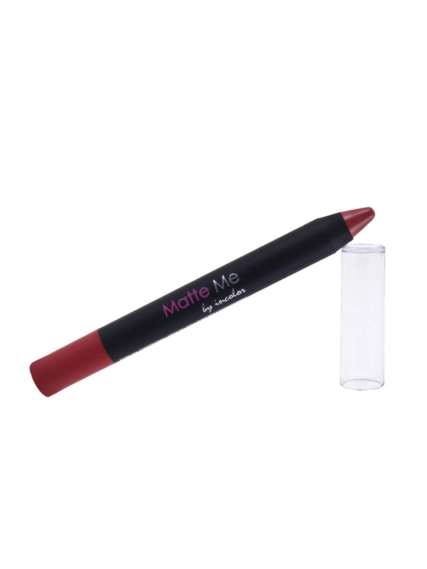 Incolor Matte Me Crayon Pencil Lipstick 13 Seducation|  Luxurious Matte Finish & Creamy Texture | Long-Lasting Wear & Precise Crayon Design | Lightweight Formula for All-Day Comfort