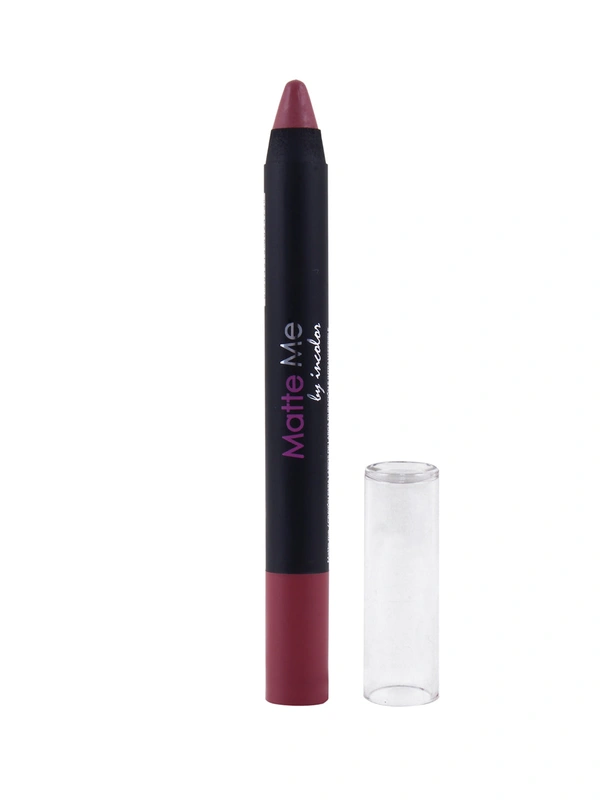 Incolor Matte Me Crayon Pencil Lipstick 14 Summer Breeze|  Bold Matte Finish & Creamy Application | Long-Lasting Color & Lightweight Texture | Precise & Travel-Friendly Crayon