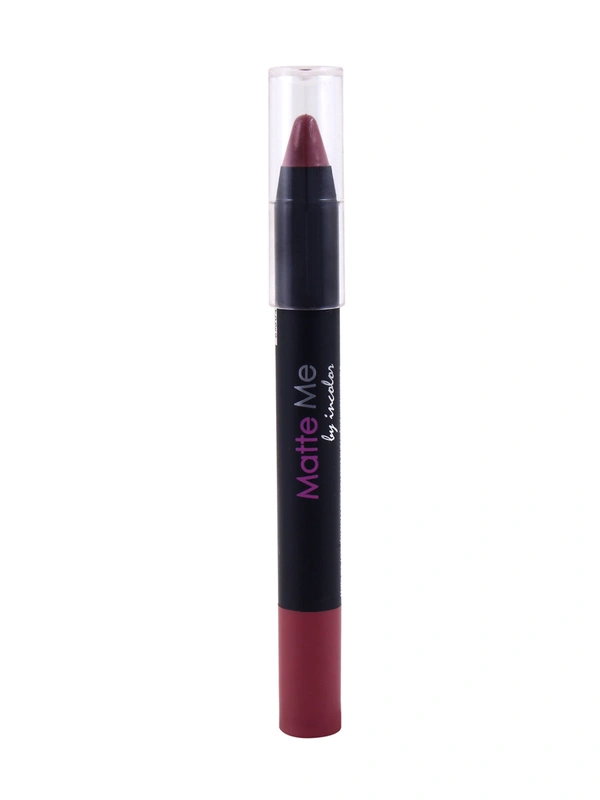 Incolor Matte Me Crayon Pencil Lipstick 14 Summer Breeze|  Bold Matte Finish & Creamy Application | Long-Lasting Color & Lightweight Texture | Precise & Travel-Friendly Crayon