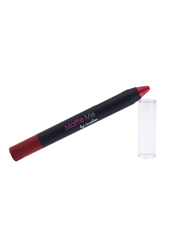 Incolor Matte Me Crayon Pencil Lipstick 17 Cherry Skies| Bold Matte Finish & Creamy Texture | Long-Lasting Wear & Precise Crayon Design | Lightweight Formula for All-Day Comfort