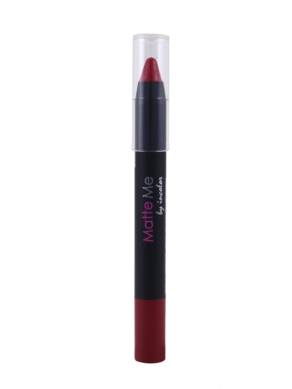 Incolor Matte Me Crayon Pencil Lipstick 17 Cherry Skies| Bold Matte Finish & Creamy Texture | Long-Lasting Wear & Precise Crayon Design | Lightweight Formula for All-Day Comfort