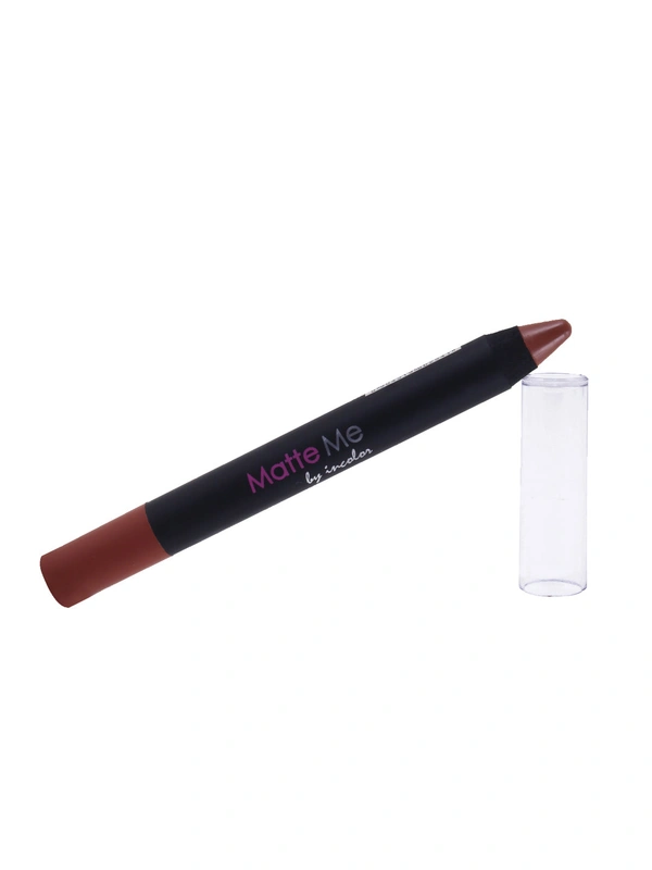 Incolor Matte Me Crayon Pencil Lipstick 20 Push up| Soft Matte Finish & Creamy Texture | Long-Lasting Wear & Precise Crayon Design | Lightweight Formula for All-Day Comfort