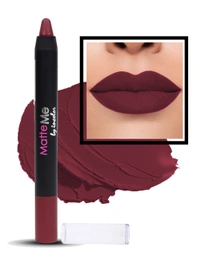 Incolor Matte Me Crayon Pencil Lipstick 23 Ash Red | Intense Matte Finish & Creamy Texture | Long-Lasting Wear & Precise Crayon Design | Lightweight Formula for All-Day Comfort
