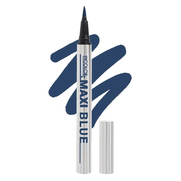 Incolor Maxi Pen Eyeliner 2gm Shade 02 Blue for Women | Highly Pigmented Blue | Long Lasting | Smudge Proof | Easy Sketch Pen Tip | Matte Finish
