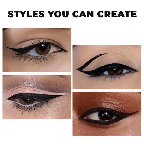 Incolor Maxi Pen Eyeliner 2gm Shade 01 Black for Women | Highly Pigmented | Long Lasting | Smudge Proof | Easy Sketch Tip | Matte Finish