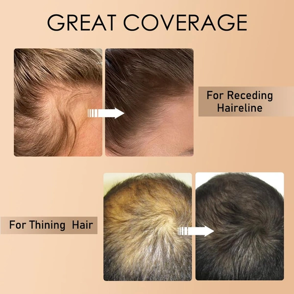 Incolor Root Touch Up Hair Powder Beard Line Black | Hairline & Beard Filler | Root Cover Up Stick | For Thinning Hair, Bald Spots & Eyebrows