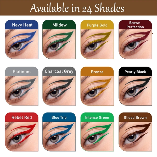 Incolor Stroke Maker Eyeliner Shade 04 Brown Perfection | Intense Matte Finish | Quick Dry & 24HR Long Lasting | Waterproof & Smudgeproof | Fine Tip Precision