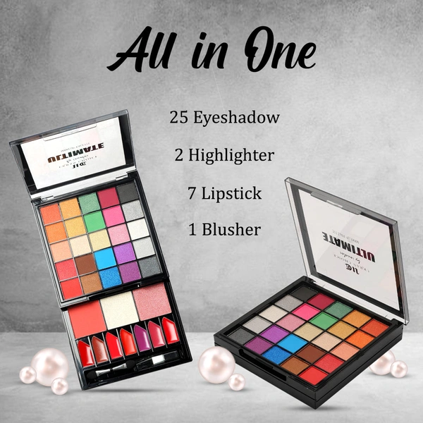 Incolor Urban Choice Ultimate Makeup Palette with Highly Pigmented Matte & Shimmer Shades | Smooth Blendable Texture | Long Lasting Makeup Kit for Women