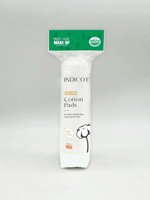 Tulips Indicot Round Cotton 50  Pads |100% Pure Soft Cotton | Safe for Sensitive Skin | Perfect for Makeup Application & Removal"