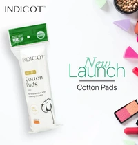 Tulips Indicot Round Cotton 50  Pads |100% Pure Soft Cotton | Safe for Sensitive Skin | Perfect for Makeup Application & Removal"