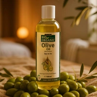 Indus Valley Bio Organic Extra Virgin Olive Oil 200ml | 100% Cold Pressed & Pure | Edible Cooking Oil | Baby Massage, Skin & Hair Care | Natural & Chemical-Free