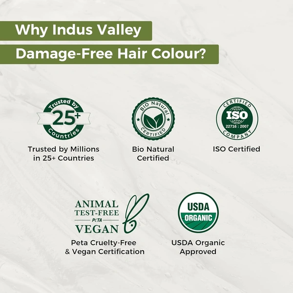 Indus Valley INDUS VALLEY Damage Free Natural Gel Hair Colour 220ml  Medium Brown 4.00 for Women & Men | 100% Grey Coverage | Ammonia & PPD Free Herbal Organic Conditioning Hair Color