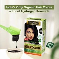 Indus Valley INDUS VALLEY Damage Free Natural Gel Hair Colour 220ml  Black 1.00 for Women & Men | 100% Grey Coverage | No Ammonia, No PPD | Organic Herbal Based Conditioning Hair Color