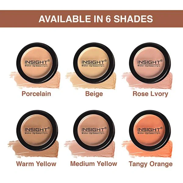 Insight Face Concealer 6 Shades Combo Pack  | Matte Finish | Full Coverage Concealer for Blemishes, Dark Circles & Imperfections | Lightweight & Long-Lasting Formula