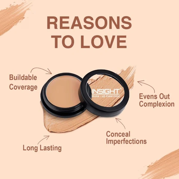 Insight Concealer NC6 Tangy Orange Corrector for All Skin Complextion |Full Coverage Waterproof & HD Look | Minimizes Fine Lines  & Medium Coverage | Long-Lasting & Photo Ready