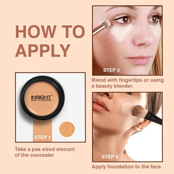 Insight Concealer NC6 Tangy Orange Corrector for All Skin Complextion |Full Coverage Waterproof & HD Look | Minimizes Fine Lines  & Medium Coverage | Long-Lasting & Photo Ready