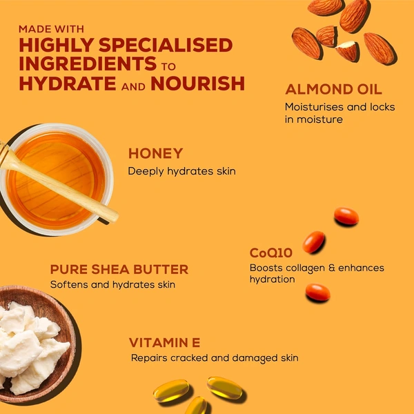 Joy Honey & Almonds Ultimate Nourishing Body Milk Winter Lotion 600ml | With Shea Butter & Vitamin E | Long Lasting Moisture | Intense Care for Dry Skin