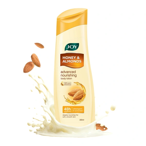 Joy Honey & Almonds Ultimate Nourishing Body Milk Winter Lotion 300ml | With Shea Butter & Vitamin E | Long Lasting Moisture | Intense Care for Dry Skin
