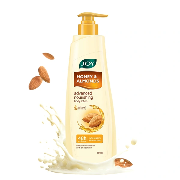 Joy Honey & Almonds Ultimate Nourishing Body Milk Winter Lotion 500ml | With Shea Butter & Vitamin E | Long Lasting Moisture | Intense Care for Dry Skin