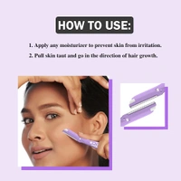 Kai Bubble Face Razor for Women | Gentle & Precise Hair Removal for Face | Eyebrows & Bikini Line | Stainless Steel Blades with Anti-Slip Grip