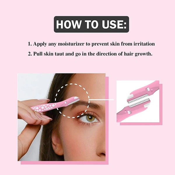 Kai Eyebrow Razor for Women | Precision Stainless Steel Blade | Safe, Accurate Eyebrow | Shaping & Facial Hair Removal | Ergonomic Handle for Easy | Comfortable Use.