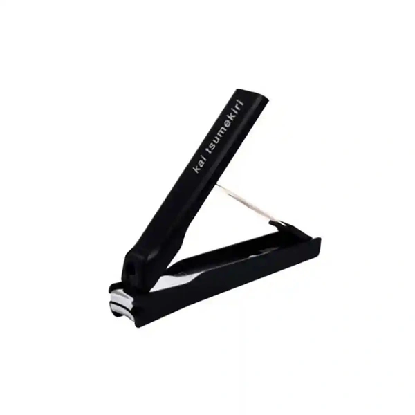 Kai Tsumekiri Nail Clipper with Nail File | Stainless Steel Curved Blade | Japanese Precision | Smooth Clean Cuts | Built-In Nail Cleaner | Compact & Durable Design