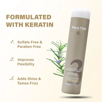 Kera Fine Keratin Shampoo 250ml | Sulfate-Free, Paraben-Free, Sodium Chloride-Free | Keratin, Soy & Wheat Protein Formula | Professional Hair Care for All Hair Types