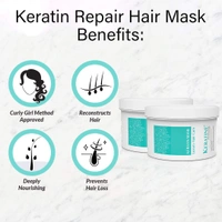 Keratine Professional Repair Mask for Chemically Treated HairFloral Fragrance | Deep Nourishment | Restores Shine & Strength | Anti-Frizz Treatment | Smooth Finish
