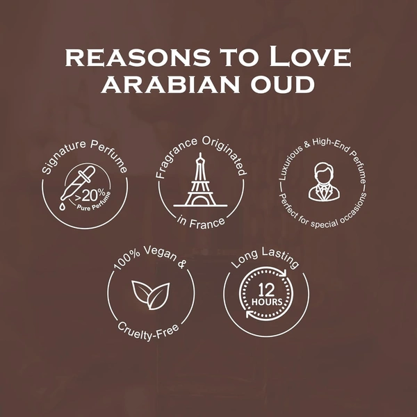 La Pink Arabian Oud Luxury Pure Perfume for Men 8ml | Oud, Warm spicy, Smoky | Rose, Fruity, Leather |Balasmic, Sweet, Woody | Long-lasting Fragrance