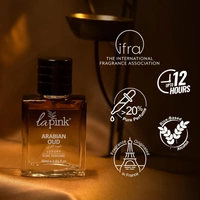 La Pink Arabian Oud Luxury Pure Perfume for Men 8ml | Oud, Warm spicy, Smoky | Rose, Fruity, Leather |Balasmic, Sweet, Woody | Long-lasting Fragrance