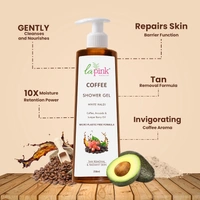 La Pink Natural La Pink Coffee Shower Gel 250ml | White Haldi, Coffee,  Avocado & Juniper Berry Oil | Calming, Smoothing | Microplastic-Free, Skin-Friendly Formula