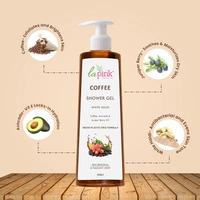 La Pink Natural La Pink Coffee Shower Gel 250ml | White Haldi, Coffee,  Avocado & Juniper Berry Oil | Calming, Smoothing | Microplastic-Free, Skin-Friendly Formula