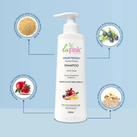 La Pink Natural La Pink Colour Protact Sampoo Quinoa Protein 250ml | White Haldi, Quinoa, Pomegranate & Blueberry | Microplastic-Free Formula |  Cleanse, refreshes & banishes dandruff